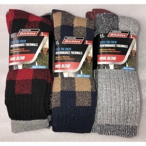 9‎ Pairs of Genuine Dickies Steel Toe Crew Performance Thermal Socks 3 packs NEW